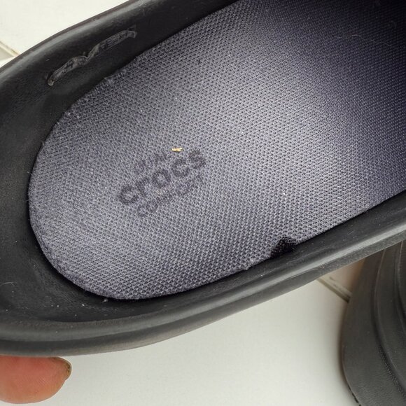 Crocs Bistro Black Slip Resistant Clogs W10 - Picture 5 of 9